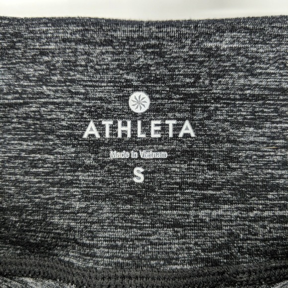 Athleta Energy Chaturanga Workout Capri Leggings Space Dye Gray Women's Size S - Picture 3 of 5